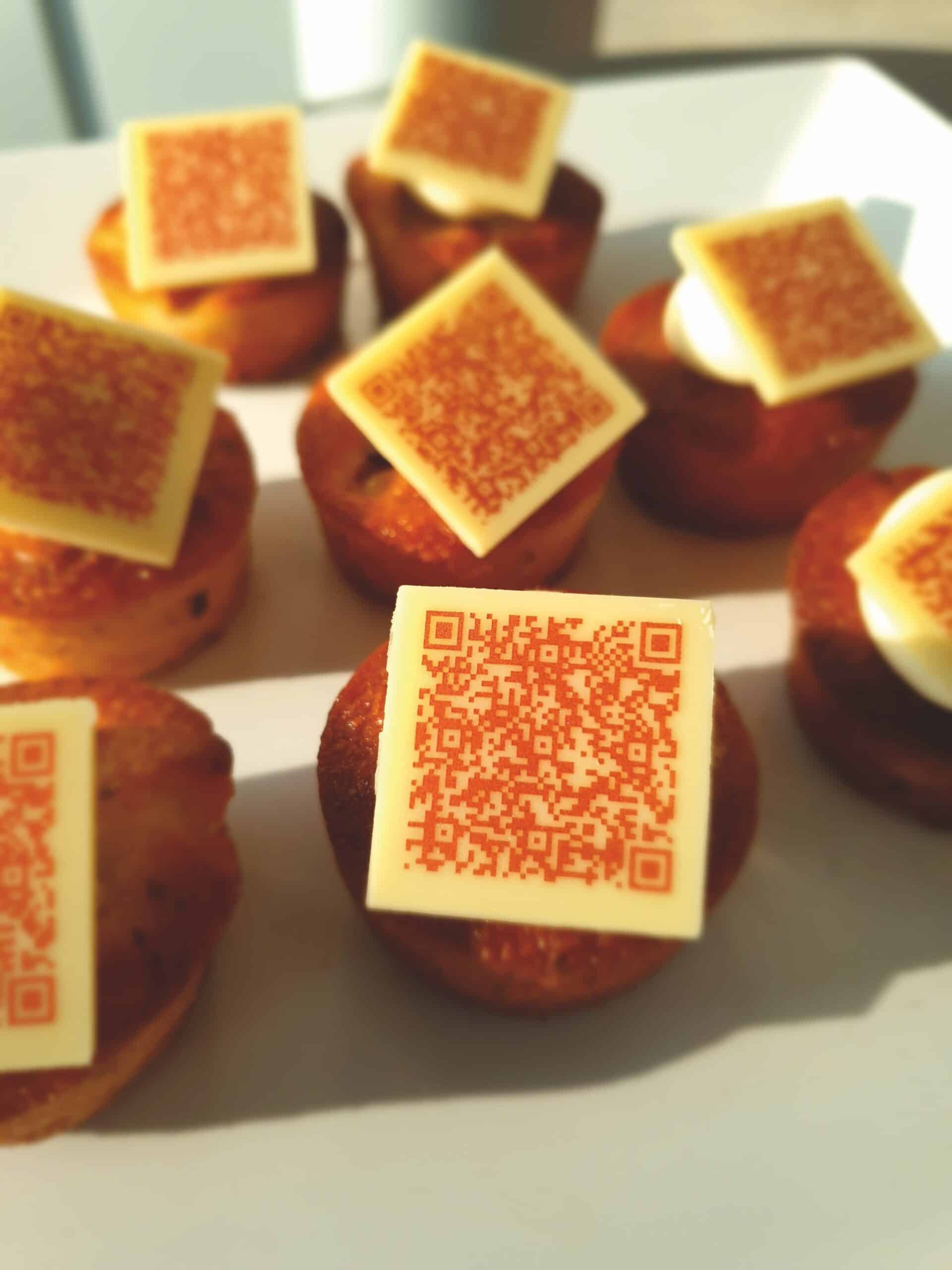 Des QR code Comestibles pour remercier les participants
