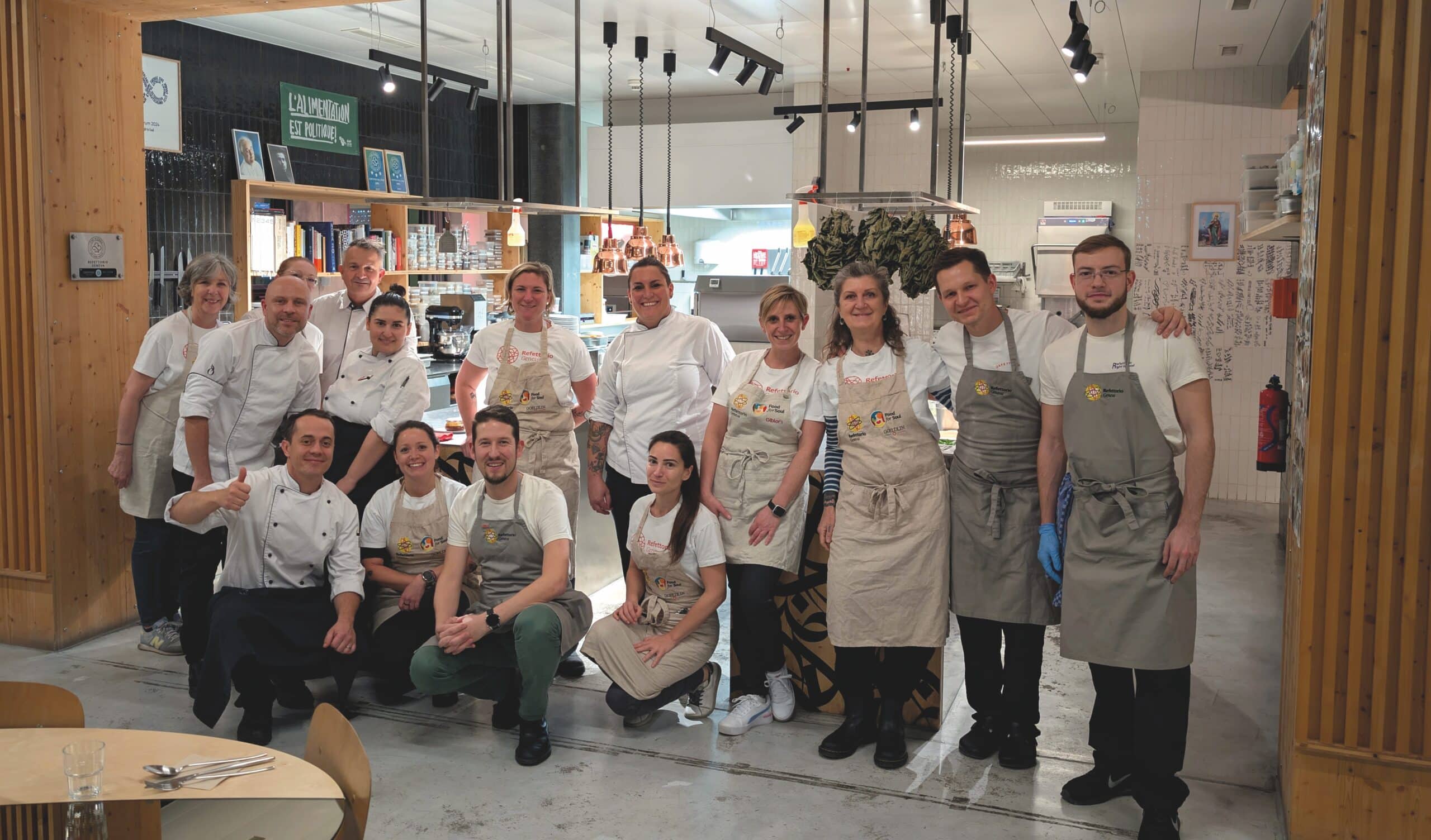 Equipe Novae au Refettorio Genève
